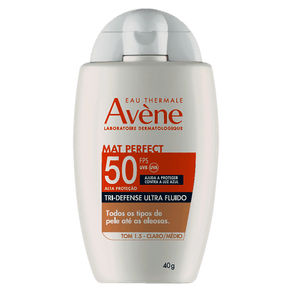 Protetor Solar Facial FPS50 Avene Mat Perfect Tri-Defense Ultra Fluido Cor Claro 40g.png